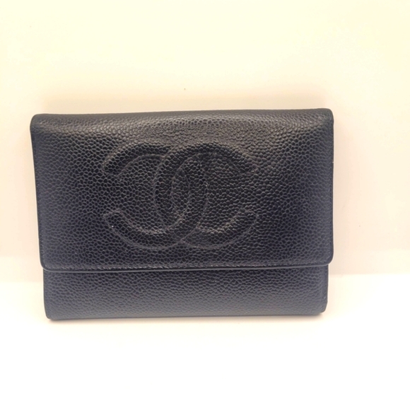 Chanel Black Leather Clutch - Picture 1 of 7